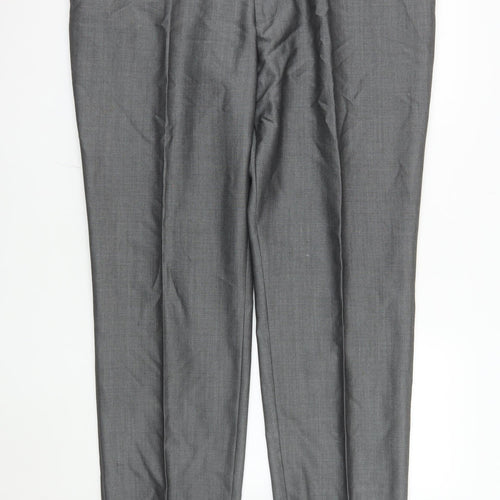 Torre Cerimonia Men's Grey Wool Blend Dress Pants 44L Formal Trousers