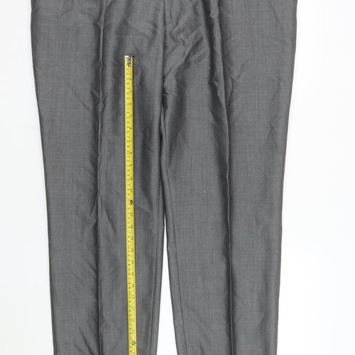 Torre Cerimonia Men's Grey Wool Blend Dress Pants 44L Formal Trousers