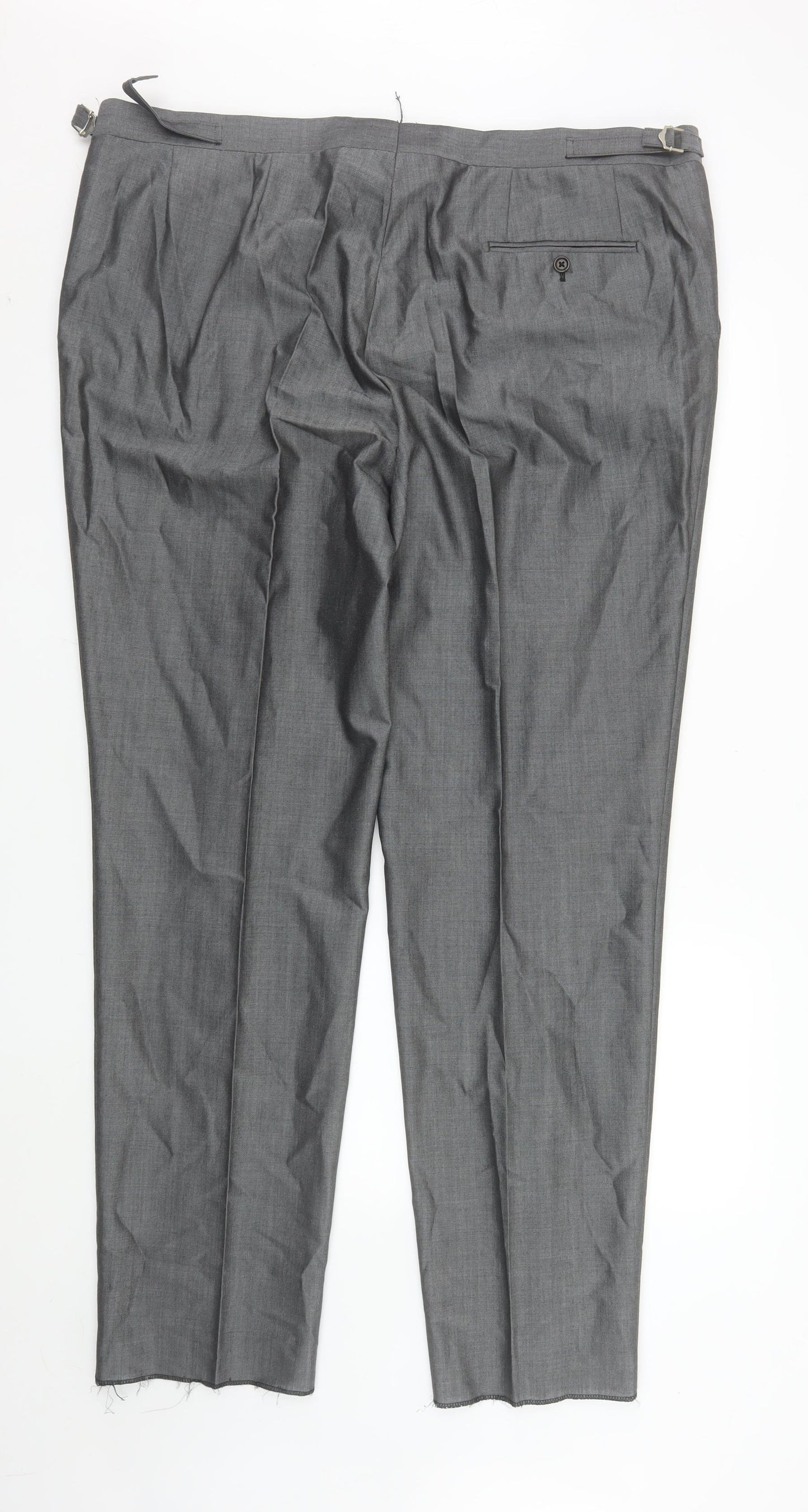 Torre Cerimonia Men's Grey Wool Blend Dress Pants 44L Formal Trousers