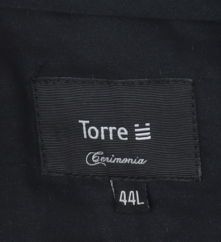 Torre Cerimonia Men's Grey Wool Blend Dress Pants 44L Formal Trousers