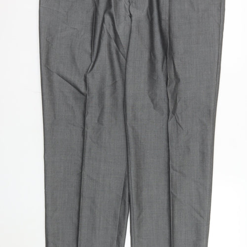 Torre Men’s Grey Wool Blend Pleated Dress Trousers Size XL 42in