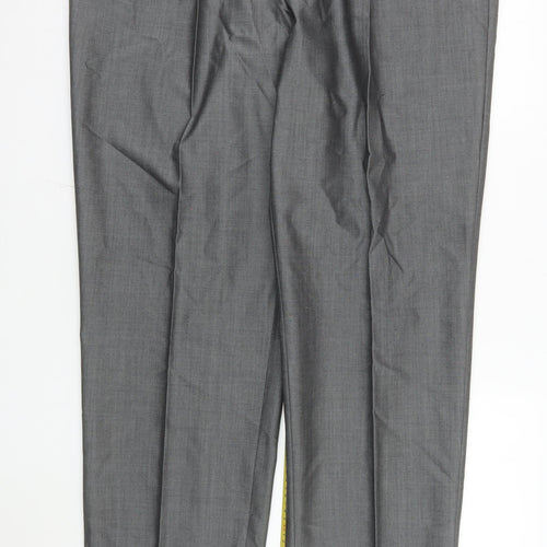 Torre Men’s Grey Wool Blend Pleated Dress Trousers Size XL 42in
