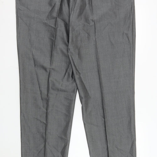 Torre Men’s Grey Wool Blend Pleated Dress Trousers Size XL 42in