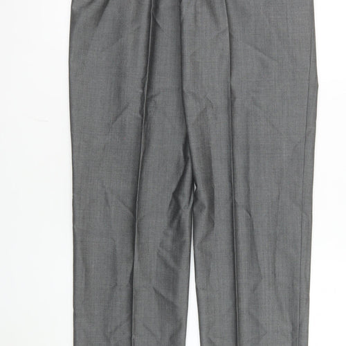 Torre Men's Grey Wool Blend Pleated Dress Trousers 32 XL
