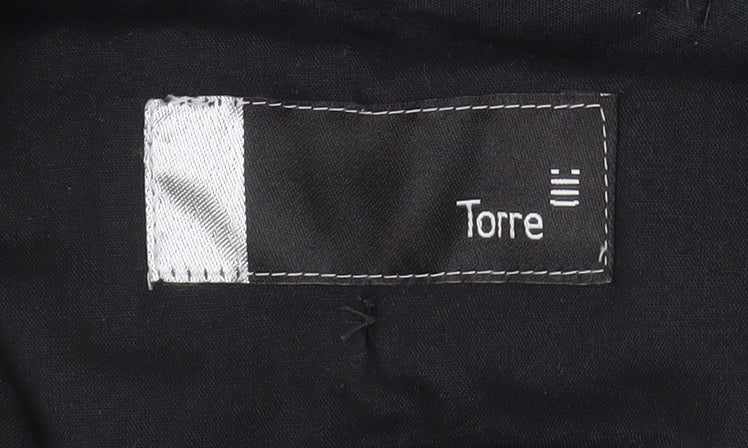Torre Men's Grey Wool Blend Pleated Dress Trousers UK 46S