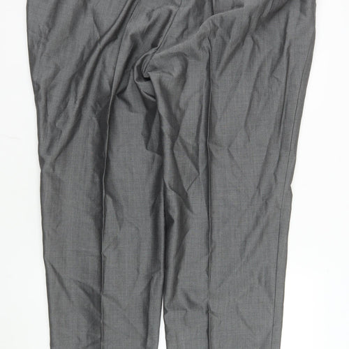 Torre Cerimonia Men's Grey Wool Blend Pleated Dress Trousers 46R