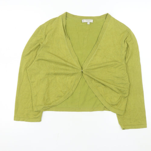 Hobbs Women Green Cardigan XL Long Sleeve Lightweight V-Neck