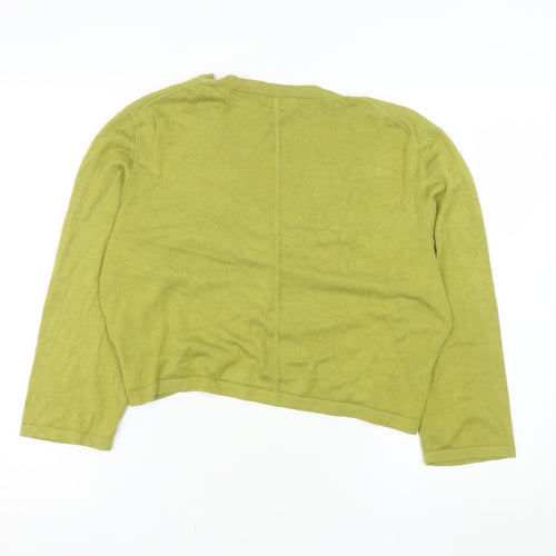 Hobbs Women Green Cardigan XL Long Sleeve Lightweight V-Neck