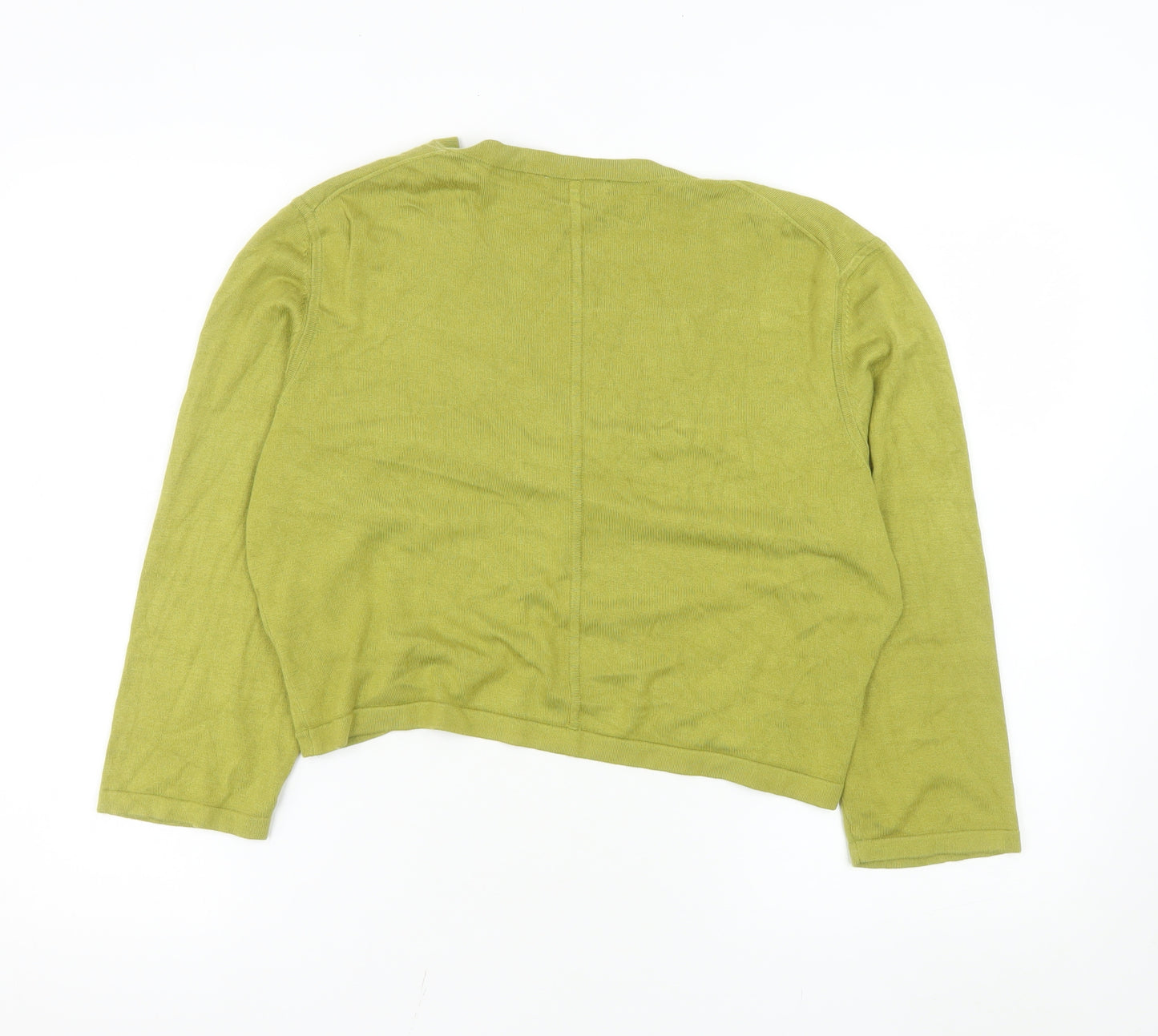 Hobbs Women Green Cardigan XL Long Sleeve Lightweight V-Neck