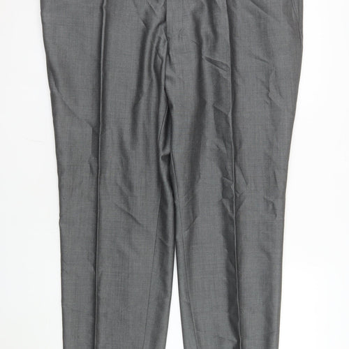 Torre Cerimonia Men's Grey Wool Blend Dress Pants Size 44S