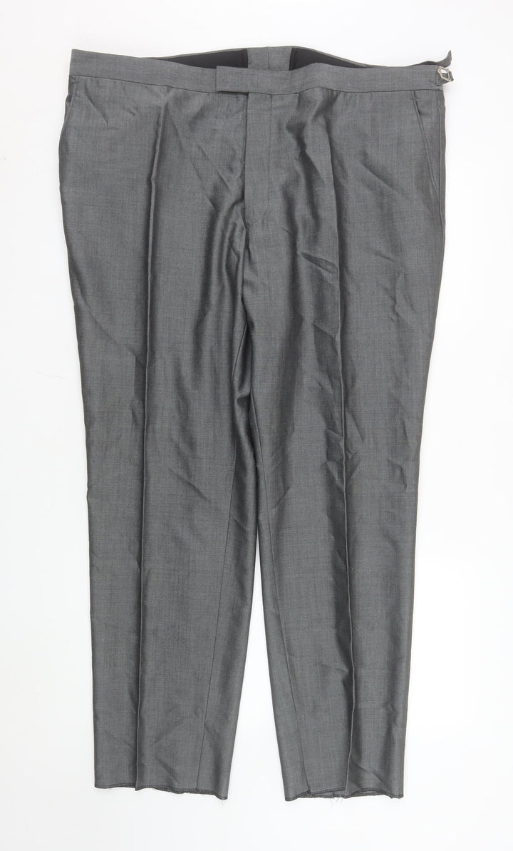 Torre Cerimonia Men's Grey Wool Blend Dress Pants Size 44S