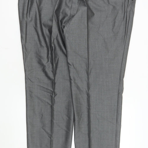 Torre Cerimonia Men's Grey Wool Blend Dress Pants Size 44S