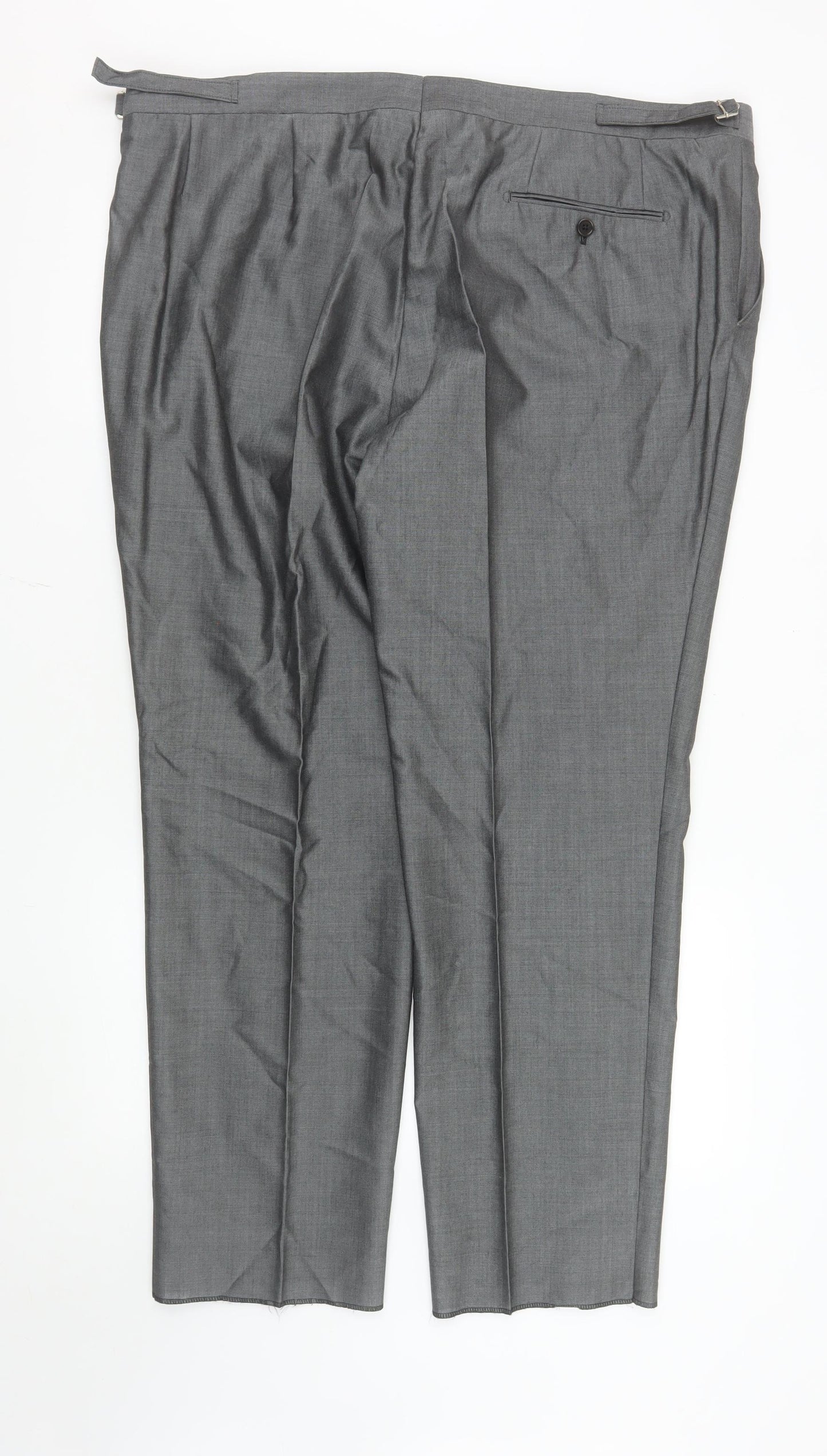 Torre Cerimonia Men's Grey Wool Blend Dress Pants Size 44S
