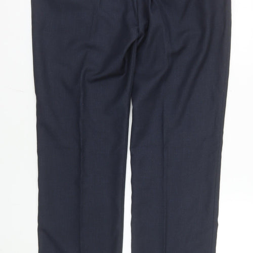 George Men’s Blue Dress Trousers 34W 33L Regular Fit Formal Pants