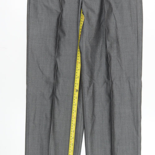 Torre Men's Grey Wool Blend Pleated Dress Pants XL 40x30