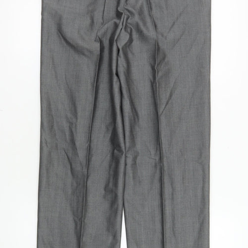 Torre Men's Grey Wool Blend Pleated Dress Pants XL 40x30