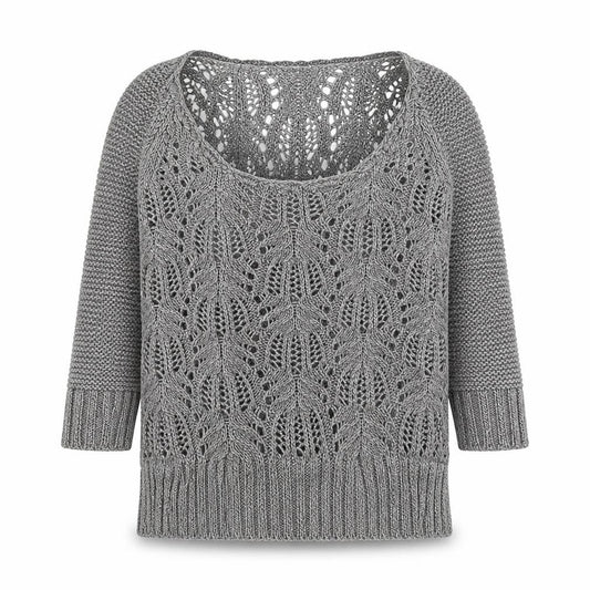 Marks & Spencer Per Una Women Grey Knit Short Sleeve Scoop Neck Jumper M