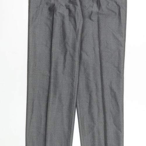 Torre Cerimonia Men's Grey Dress Pants 30.XL Classic Fit Wool Blend