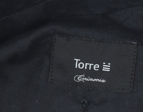 Torre Cerimonia Men's Grey Dress Pants 30.XL Classic Fit Wool Blend