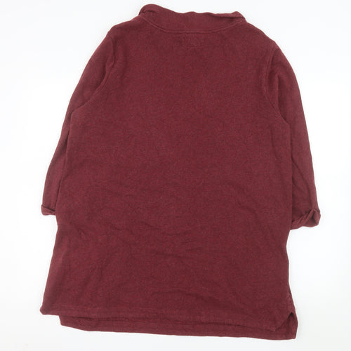 Seasalt Cornwall Womens Red Cotton Shift Dress Size 16 3/4 Sleeve