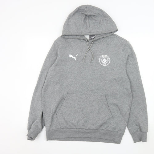 Puma Men’s Grey Manchester City Pullover Hoodie Medium