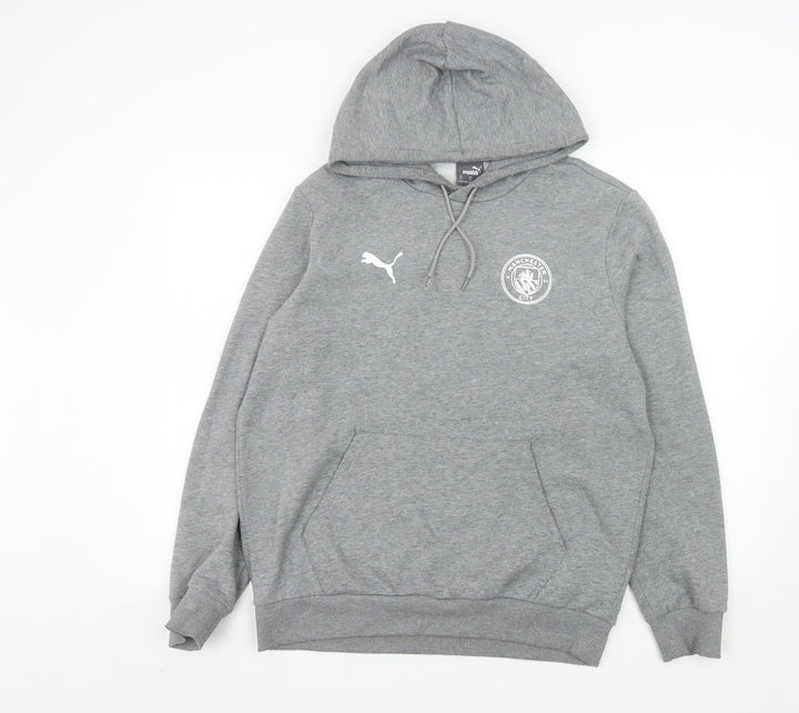 Puma Men’s Grey Manchester City Pullover Hoodie Medium