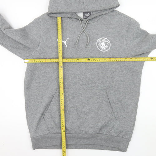 Puma Men’s Grey Manchester City Pullover Hoodie Medium