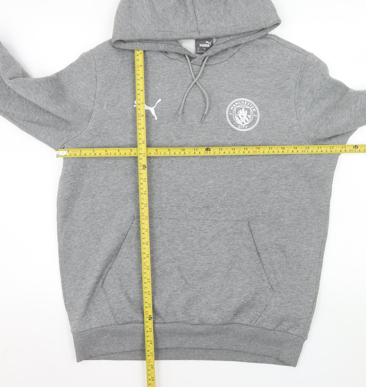 Puma Men’s Grey Manchester City Pullover Hoodie Medium