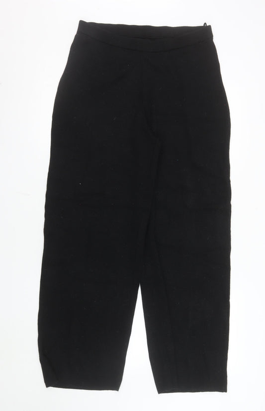 Marks and Spencer Womens Black Wool Blend Trousers Size 14