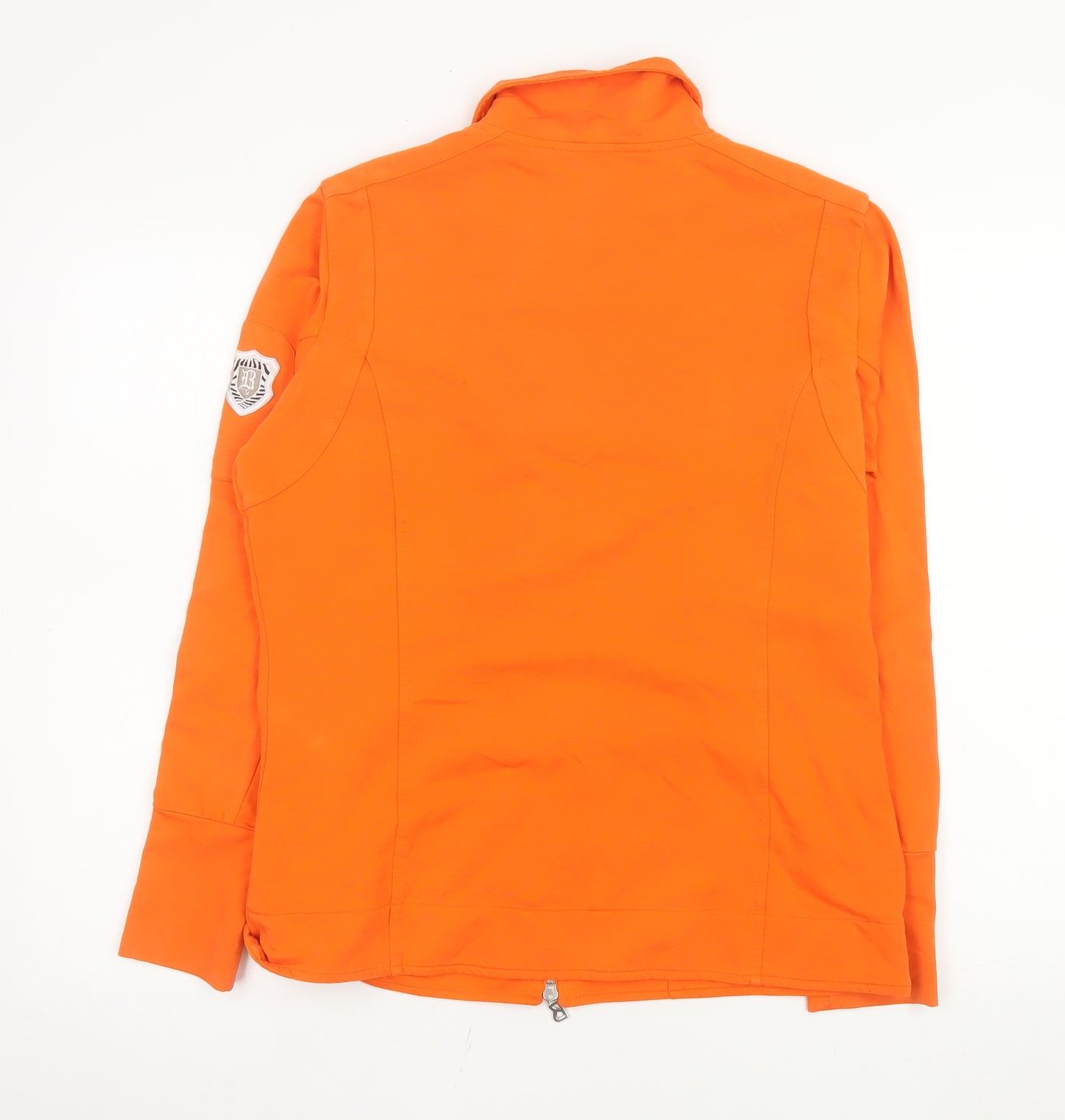 Bogner Women’s Orange Cotton Blend Biker Jacket Size 14