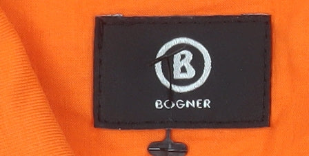 Bogner Women’s Orange Cotton Blend Biker Jacket Size 14