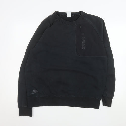 Nike Men's Black Air Max L Pullover Sweatshirt Crew Neck