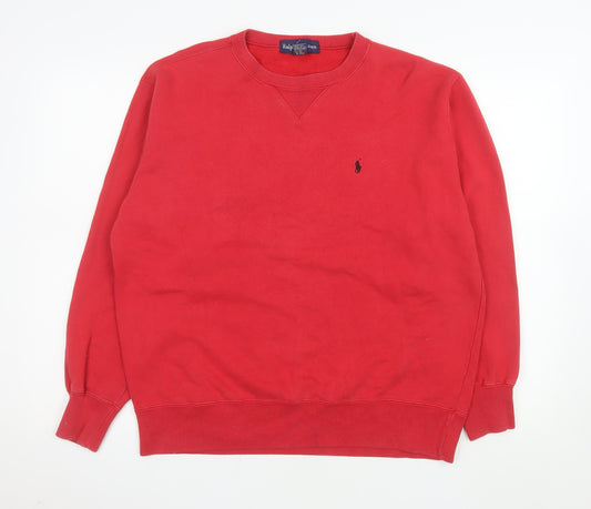 Ralph Lauren Men’s Red Cotton Crew Neck Pullover Sweatshirt Size L