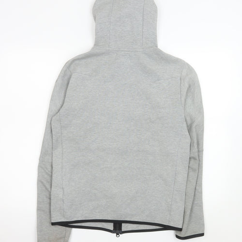 Nike Men's Grey Hooded Full Zip Sports Jacket Size S
