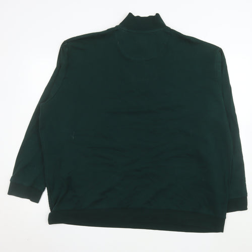 Next Men's Green 3XL 1/4 Zip Basic Jacket Regular Fit