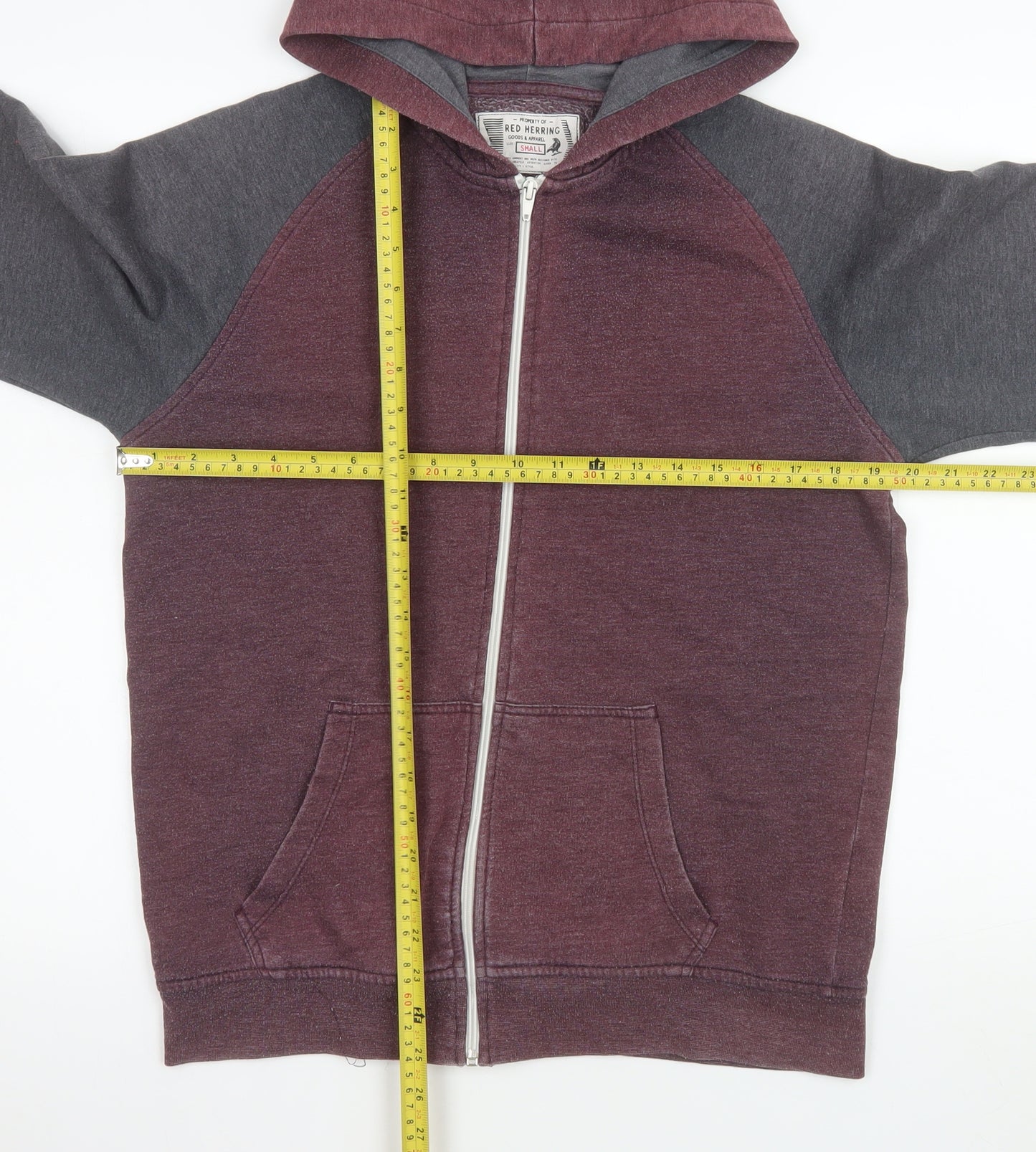 Red Herring Men's Small Multicoloured Full Zip Hoodie Jacket