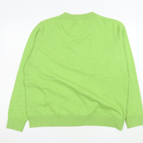 Marks and Spencer Women Apple Green Large Crew Neck Jumper