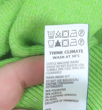 Marks and Spencer Women Apple Green Large Crew Neck Jumper