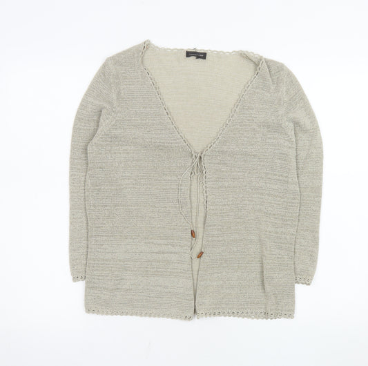 Florence & Fred Women Beige Knit Long Sleeve Cardigan Size 12