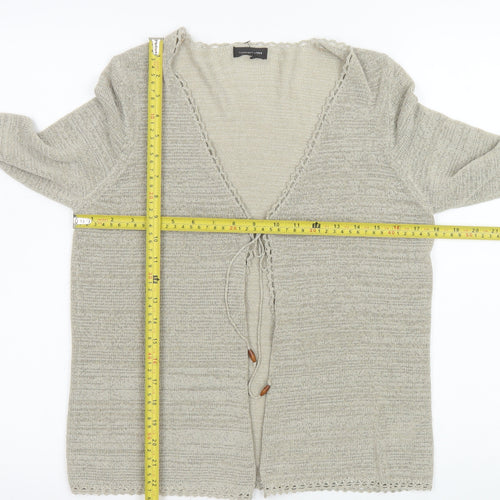 Florence & Fred Women Beige Knit Long Sleeve Cardigan Size 12