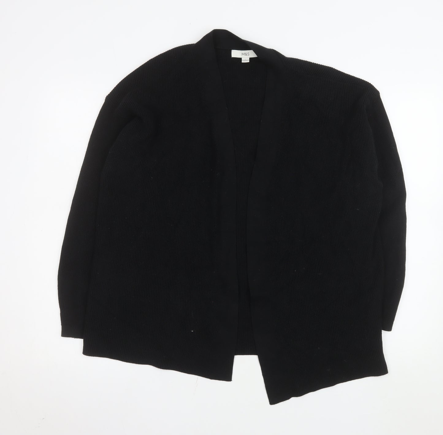 Marks and Spencer Women's Black Knit Cardigan L Relaxed Fit