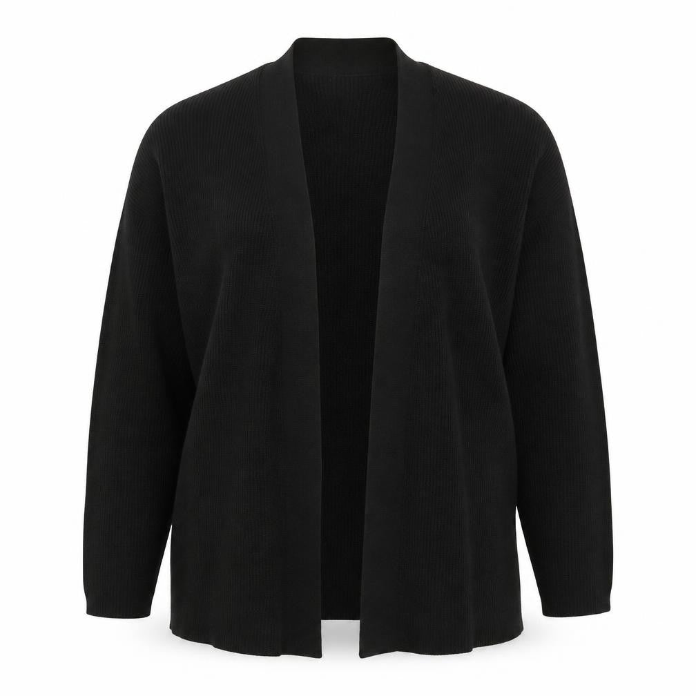 Marks and Spencer Women's Black Knit Cardigan L Relaxed Fit