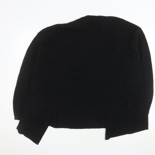 Marks and Spencer Women's Black Knit Cardigan L Relaxed Fit