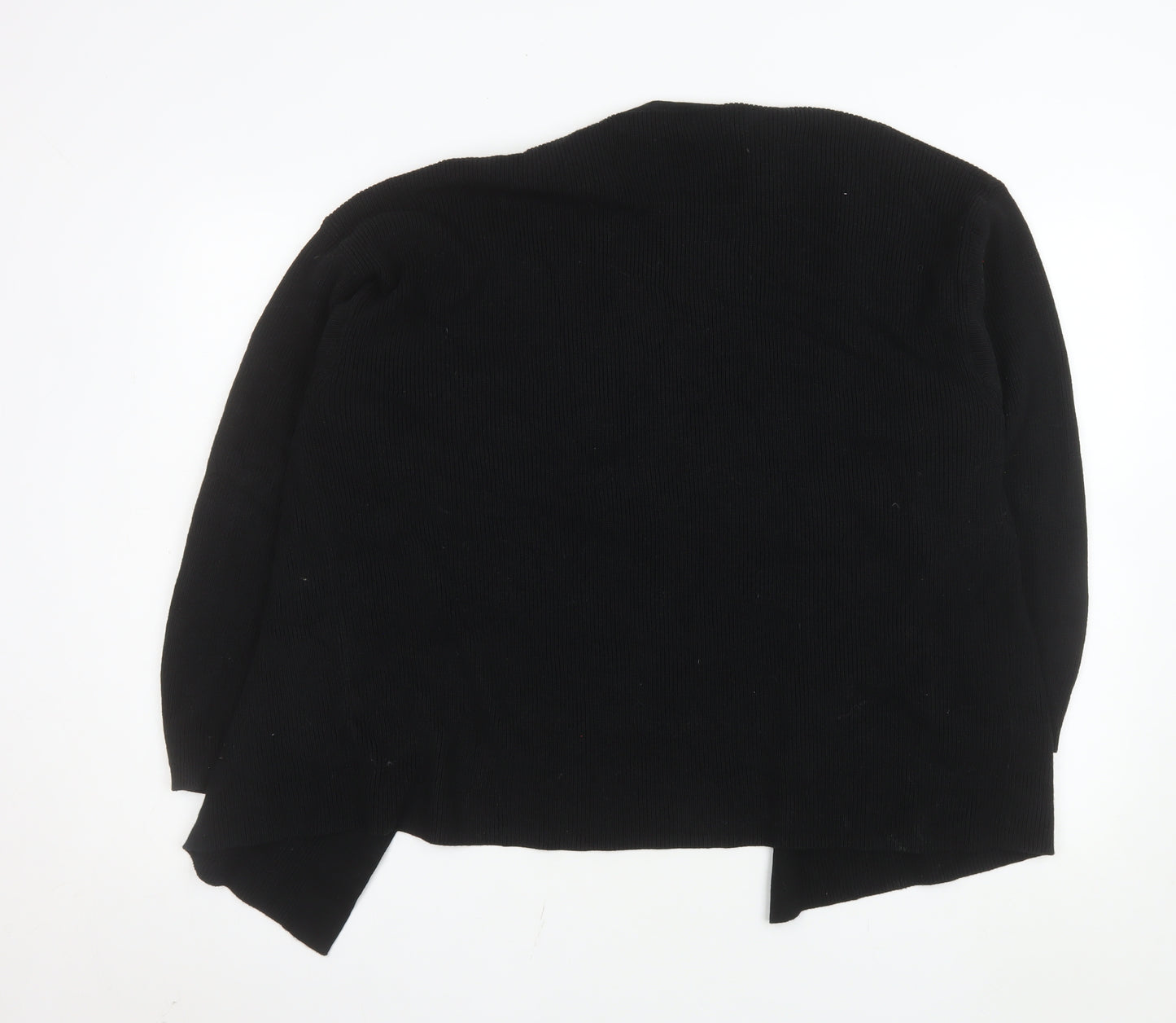 Marks and Spencer Women's Black Knit Cardigan L Relaxed Fit