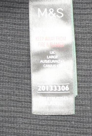 Marks and Spencer Women's Black Knit Cardigan L Relaxed Fit