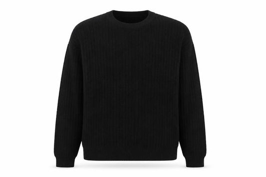 Front view of Apricot women’s black cable knit crew neck jumper, size UK 12