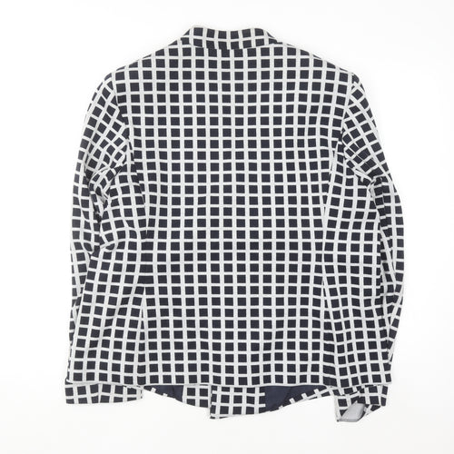 Marks and Spencer Women Blue Check Blazer Size 22 Regular Fit