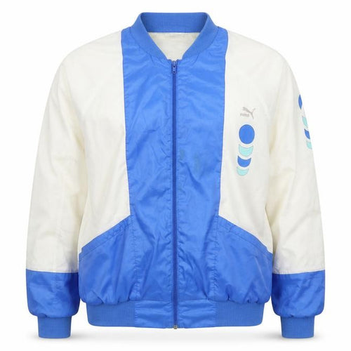 Puma Womens Blue Track Jacket Size 10 Lightweight Retro Sportswear