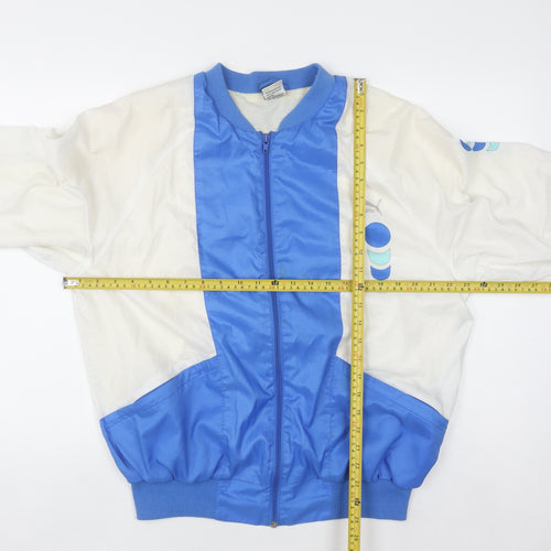 Puma Womens Blue Track Jacket Size 10 Lightweight Retro Sportswear