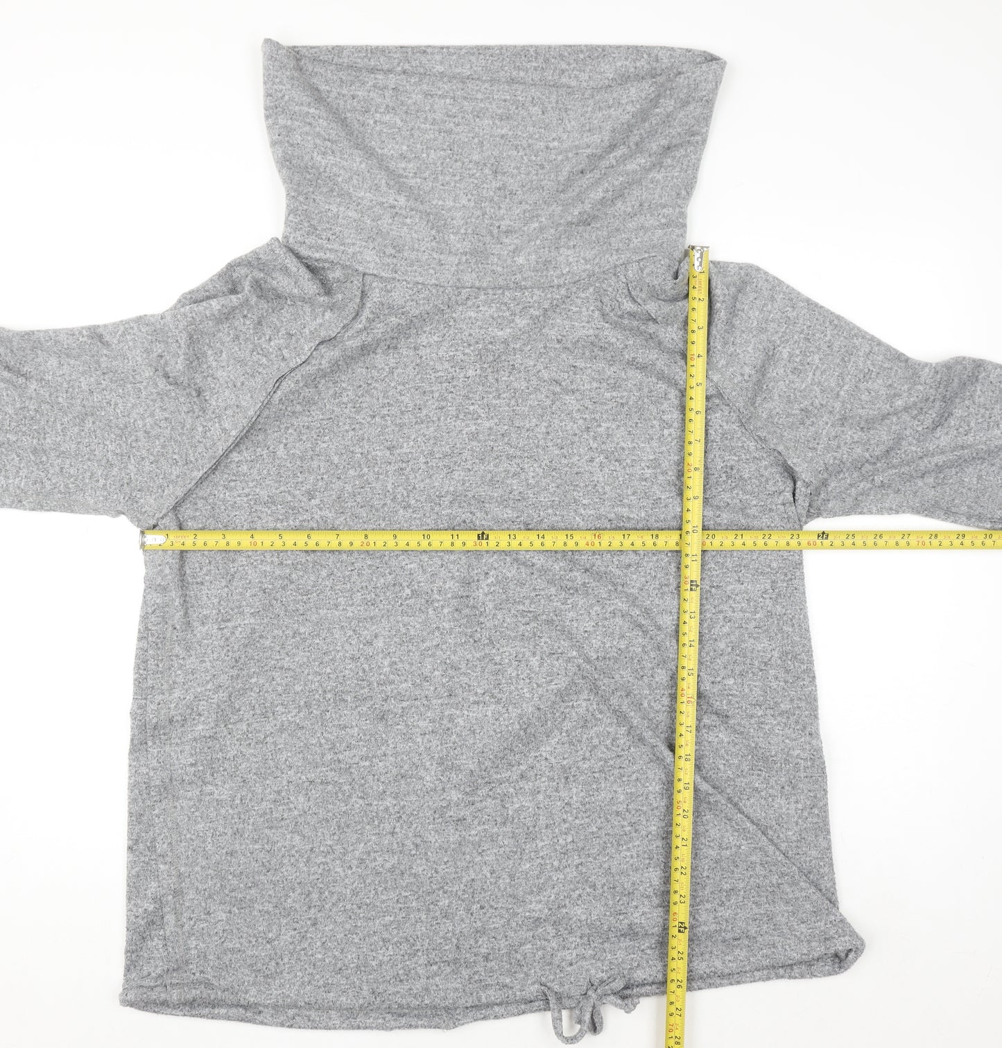 Yours Women Grey Long Sleeve Cowl Neck Pullover Sweatshirt Size 22-24
